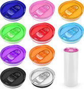 10 pack 20 oz Skinny Tumbler Replacement Lids (Multi Color)