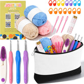 Crochet Kit for Beginners, Portable On-the-Go Practice Bag
