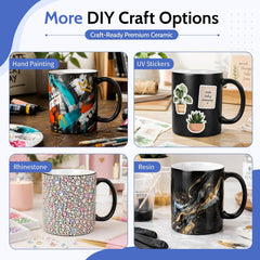 11 oz Color Changing Sublimation Mugs – 12 Pack Ceramic Mugs