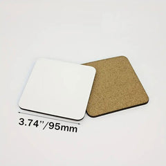 Sublimation Blanks Drink Coasters Cork Water Absorbent Coasters Set