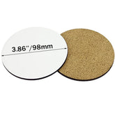 Sublimation Blanks Drink Coasters Cork Water Absorbent Coasters Set