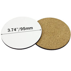 Sublimation Blanks Drink Coasters Cork Water Absorbent Coasters Set