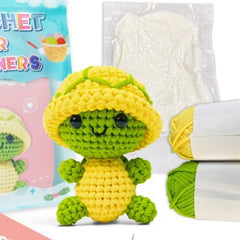 Crochet Kit for Beginners – DIY Animal & Plant Crochet Set, Starter Knitting Kit for Adults and Kids