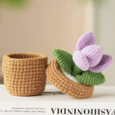 Crochet Kit for Beginners – DIY Potted Plant Crochet Set, Starter Knitting Kit for Adults and Kids