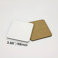 Sublimation Blanks Drink Coasters Cork Water Absorbent Coasters Set