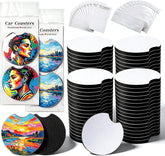 Sublimation Car Coasters – 50 Pack with Bags