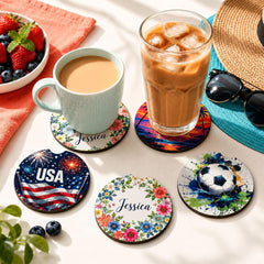 Sublimation Car Coasters – 50 Pack with Bags