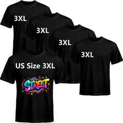 5-Pack Black Blank Polyester T-Shirts – Unisex Crew Neck Short Sleeve Basic Moisture-Wicking Tee Set, XS-3XL, Father’s Day Sale Only $16.99
