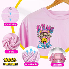 Quick Dry Sublimation Shirts Blanks Bulk 5 Pack Unisex S-2XL - Pink