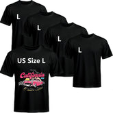 5 Pack Black Blank Polyester T-Shirts – Crew Neck Short Sleeve - L
