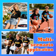 5 Pack Black Blank Polyester T-Shirts – Crew Neck Short Sleeve - M