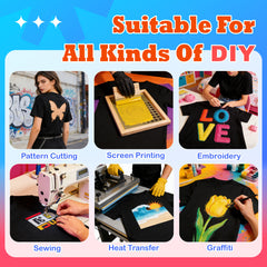 5 Pack Black Blank Polyester T-Shirts – Crew Neck Short Sleeve - XL