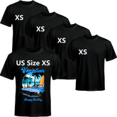 5 Pack Black Blank Polyester T-Shirts – Crew Neck Short Sleeve - XS