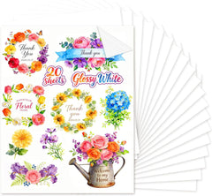 Sublimation Sticker Paper – 8.5×11 Waterproof Glossy Vinyl (20 Sheets)