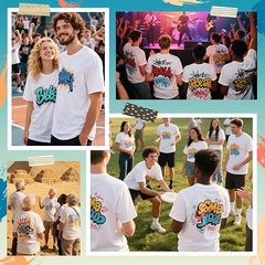 5 Pack Sublimation T-Shirts Bulk – Unisex White Polyester for Heat Transfer - L