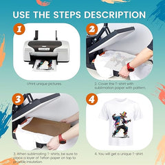 5 Pack Sublimation T-Shirts Bulk – Unisex White Polyester for Heat Transfer - L