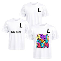 3 Pack Sublimation T-Shirts Bulk – Unisex White Polyester for Heat Transfer - L