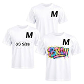 3 Pack Sublimation T-Shirts Bulk – Unisex White Polyester for Heat Transfer - M