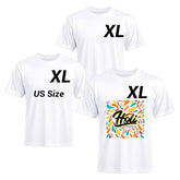 3 Pack Sublimation T-Shirts Bulk – Unisex White Polyester for Heat Transfer - XL