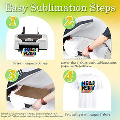 3 Pack Sublimation T-Shirts Bulk – Unisex White Polyester for Heat Transfer - XL