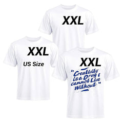 3 Pack Sublimation T-Shirts Bulk – Unisex White Polyester for Heat Transfer - XXL