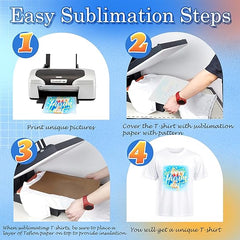 3 Pack Sublimation T-Shirts Bulk – Unisex White Polyester for Heat Transfer - XXL