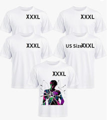 5 Pack Sublimation T-Shirts Bulk – Unisex White Polyester for Heat Transfer - XXXL