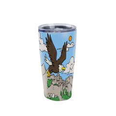 20 oz Tumbler Flying Wings as Eagles Stainless Steel Insulated Travel Coffee Mug(Mount Rushmore National Memorial)- Code: JULY4OFF