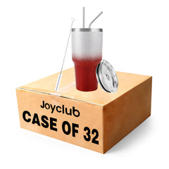 30 oz Red Glitter Stainless Steel Tumbler / Case of 32