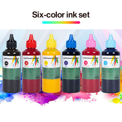 Sublimation Ink 6 Color Set – Heat Transfer Ink for Mugs, T-Shirts & Other DIY Projects - Compatible with Epson Printers - 100mlx6