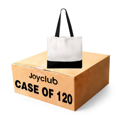 Large Canvas Tote Bags Bulk Sublimation Blanks with Long Handle 18.5 x 15 x 4 inch / Case of 120