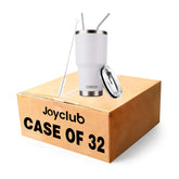 30 oz White Stainless Steel Tumbler / Case of 32