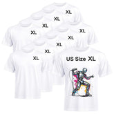 10 Pack Sublimation T-Shirts Bulk – Unisex White Polyester for Heat Transfer - XL