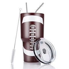 30 oz tumbler stainless steel cups metal water bottles in bulk - Football