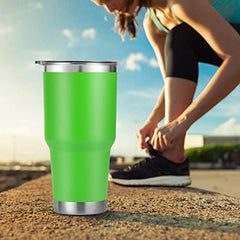 30 oz tumbler stainless steel cups metal water bottles in bulk - Green