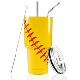 30 oz tumbler stainless steel cups metal water bottles in bulk - Softball