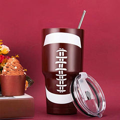 30 oz tumbler stainless steel cups metal water bottles in bulk - Football