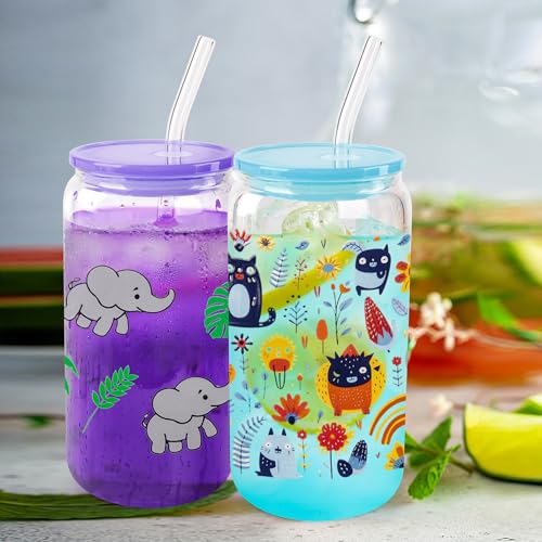 8 Pack UV Dtf Cup Wraps for Glass Cups (Cute Animal)