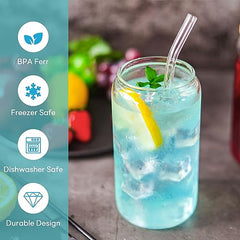 6 pack Clear Glass Cups with Bamboo Lids -You're saving 35%!– now just $14.99!
