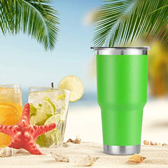 30 oz tumbler stainless steel cups metal water bottles in bulk - Green