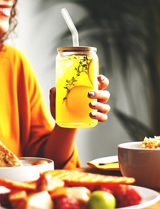 Sip in Style: The Ultimate Clear Glass Cups with Bamboo Lids for Every Drink Lover