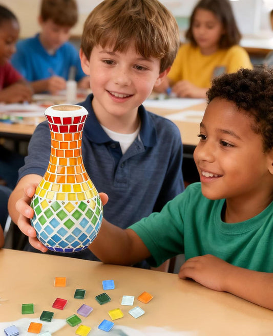 Create Your Own Artistic Home Décor: DIY Mosaic Vase Kit for Adults and Kids