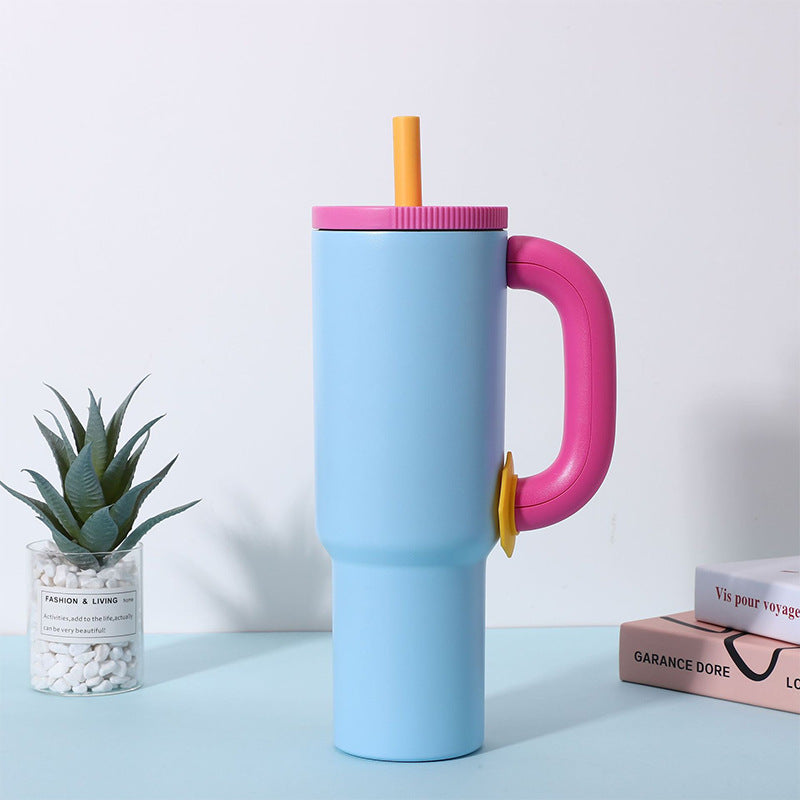 34oz Insulated Travel Tumbler with Straw - Designer Picks