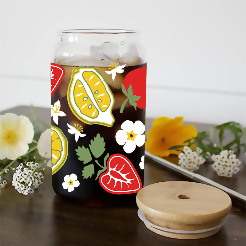 UV DTF Cup Wraps – 8 Sheets for 16oz Glass Cups, Decals & Craft Supplies (Fruit C)