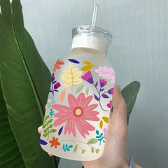 UV DTF Cup Wraps – 8 Sheets for 16oz Glass Cups, Decals & Craft Supplies (Flower C)