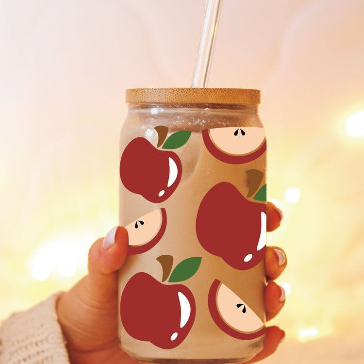 UV DTF Cup Wraps – 8 Sheets for 16oz Glass Cups, Decals & Craft Supplies (Fruit C)