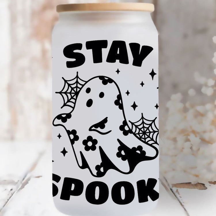 UV DTF Cup Wraps – 7 Sheets for 16oz Glass Cups, Decals & Craft Supplies (Halloween B)
