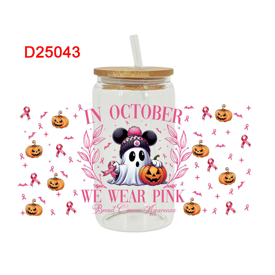 UV DTF Cup Wraps – 7 Sheets for 16oz Glass Cups, Decals & Craft Supplies (Halloween B)