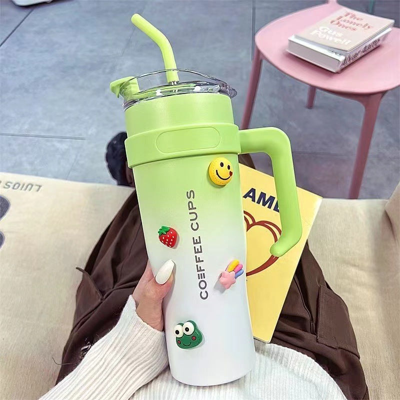 40oz Tumbler with Handle and Straw Lid - Designer Picks