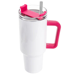 40 OZ Sublimation Tumblers with Pink Handle